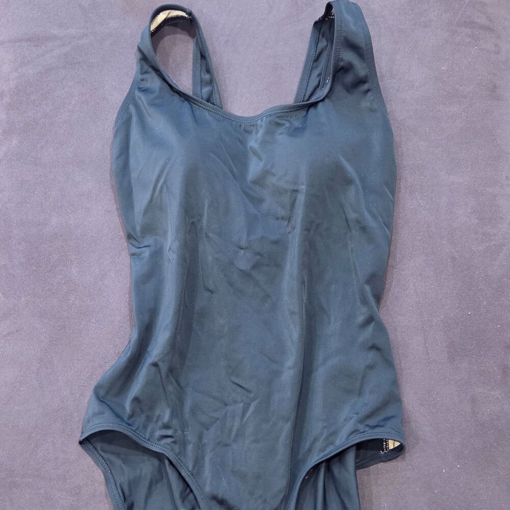 LLBean one piece, black bathing suit